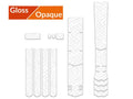 Kit adhesivos protectores cuadro ALGIS mate XL LINES blanco ALGIS BK.P04.006