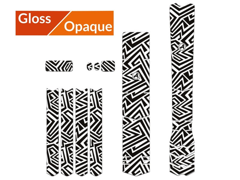 Kit adhesivos protectores cuadro ALGIS brillo XL LINES negro ALGIS BK.G04.003