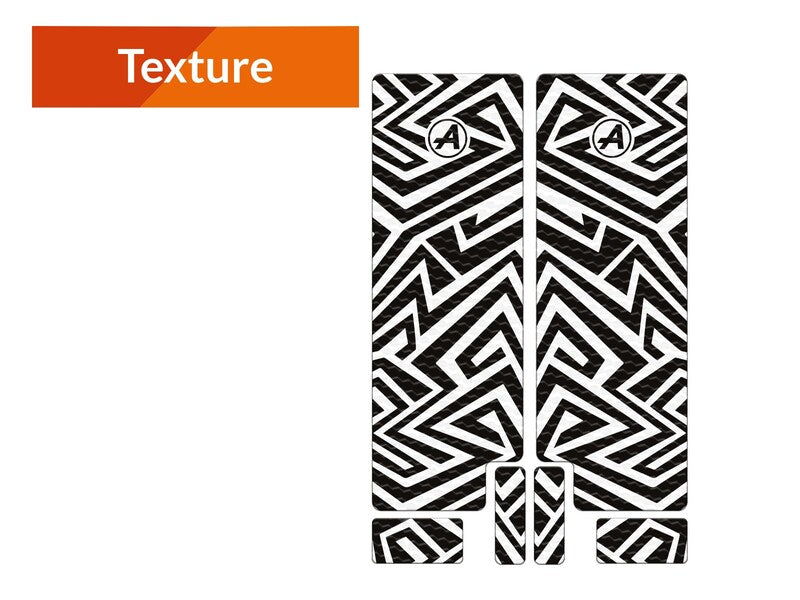 Kit adhesivos protectores de horquilla ALGIS LINES texture negro ALGIS BK.T06.003