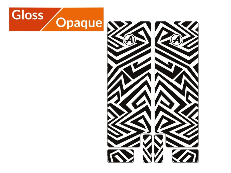 Kit adhesivos protectores de horquilla ALGIS LINES mate negro ALGIS BK.P06.003