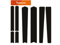 Kit adhesivos protectores cuadro ALGIS texture Gravel/Carretera negro ALGIS BK.T09.002
