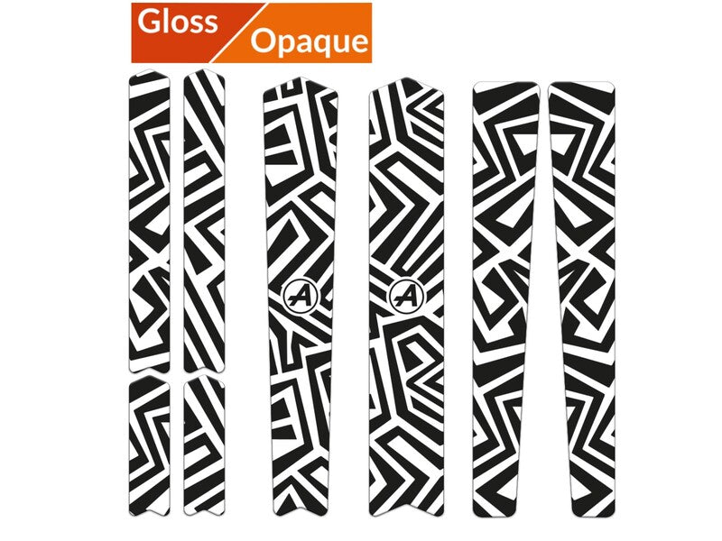 Kit adhesivos protectores cuadro ALGIS mate Gravel/Carretera blanco ALGIS BK.P09.003