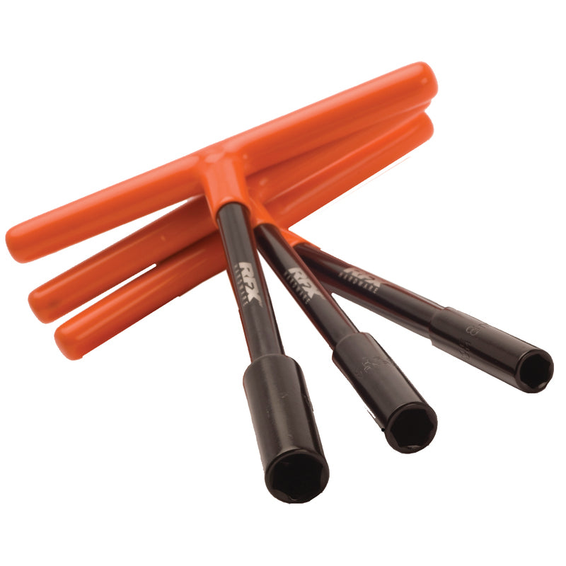 Juego de llaves de vaso en T RFX Pro (negro/naranja) de alcance estándar con mango de goma - KTM & Husqvarna 8 mm/10 mm/13 mm RFX FXWT3030099BK