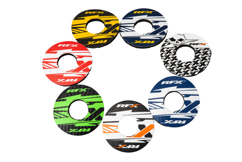 Donuts para puños RFX Sport (X azul/amarillo), pareja RFX FXHG9010000BY