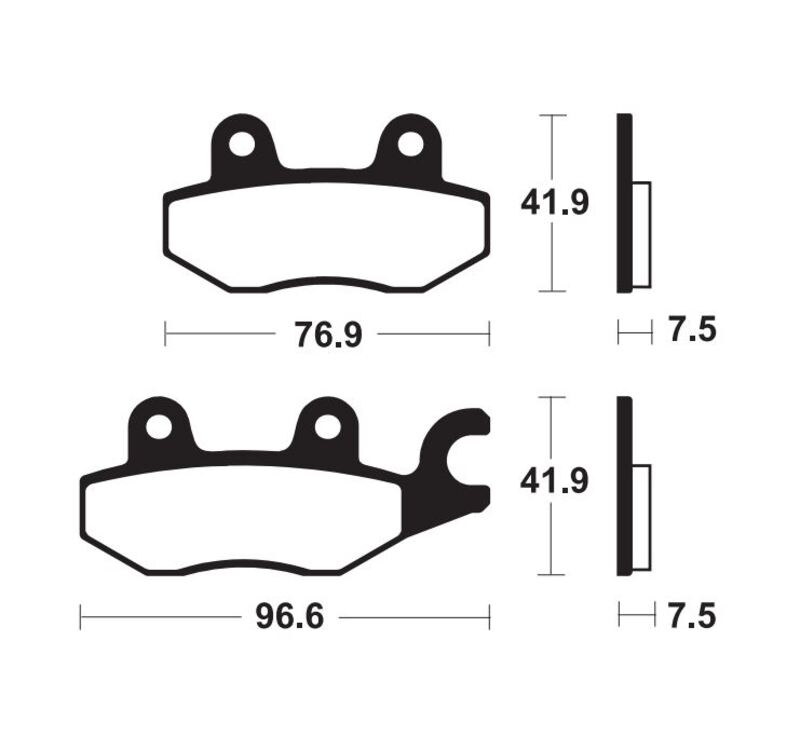 Pastillas de freno TECNIUM sintetizadas - MF455 TECNIUM MF455