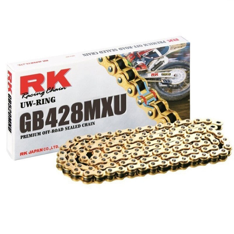 Cadena RK GB428MXU con 142 eslabones oro RK GB428MXU-142