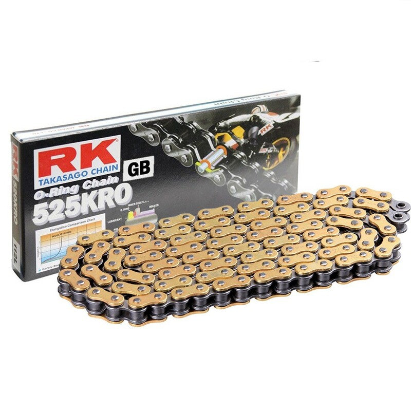 Cadena RK GB525KRO con 128 eslabones oro RK GS525KRO-128