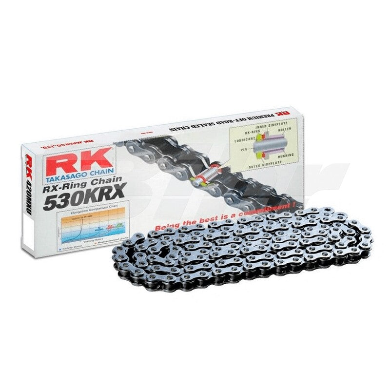 Cadena RK 530KRX con 118 eslabones negro RK 530KRX-118