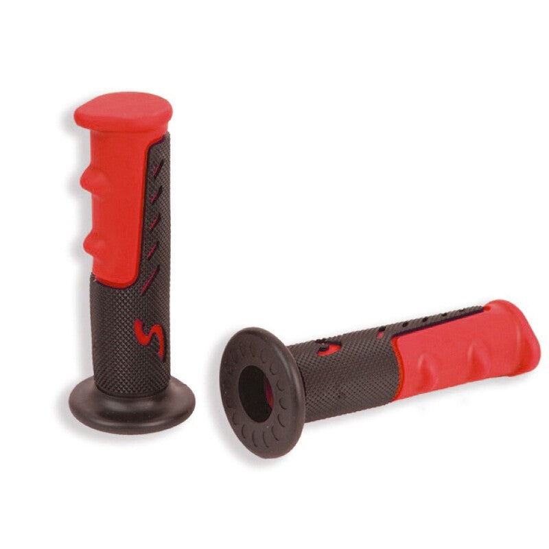 Par puños ciclomotor Negro-Rojo V PARTS SS-605