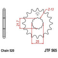 Piñón JT 565 de acero con 13 dientes JT SPROCKETS JTF565.13