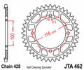 Corona JT SPROCKETS aluminio negro Ultra-Light autolimpiable 462 - 428 JT SPROCKETS JTA462.51BLK
