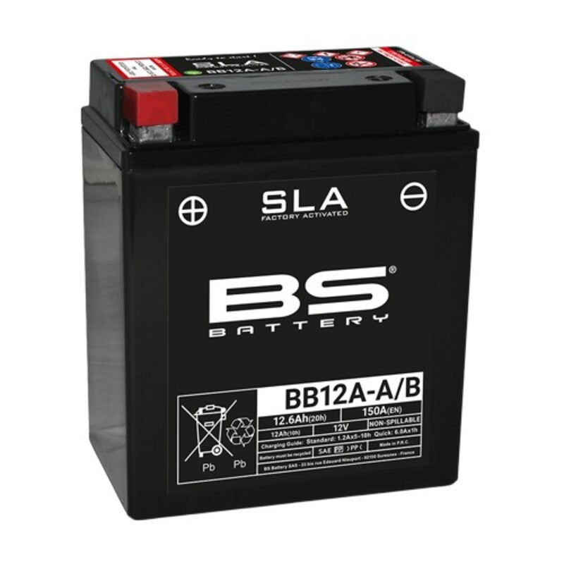 Batería BS BATTERY SLA activada de fábrica sin mantenimiento - BB12A-A/B FA BS BATTERY 300881