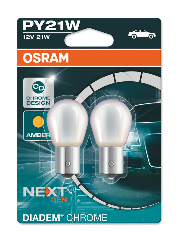 Bombilla OSRAM Diadem PY21W 12V/21W - X2 OSRAM 7507DC-02B