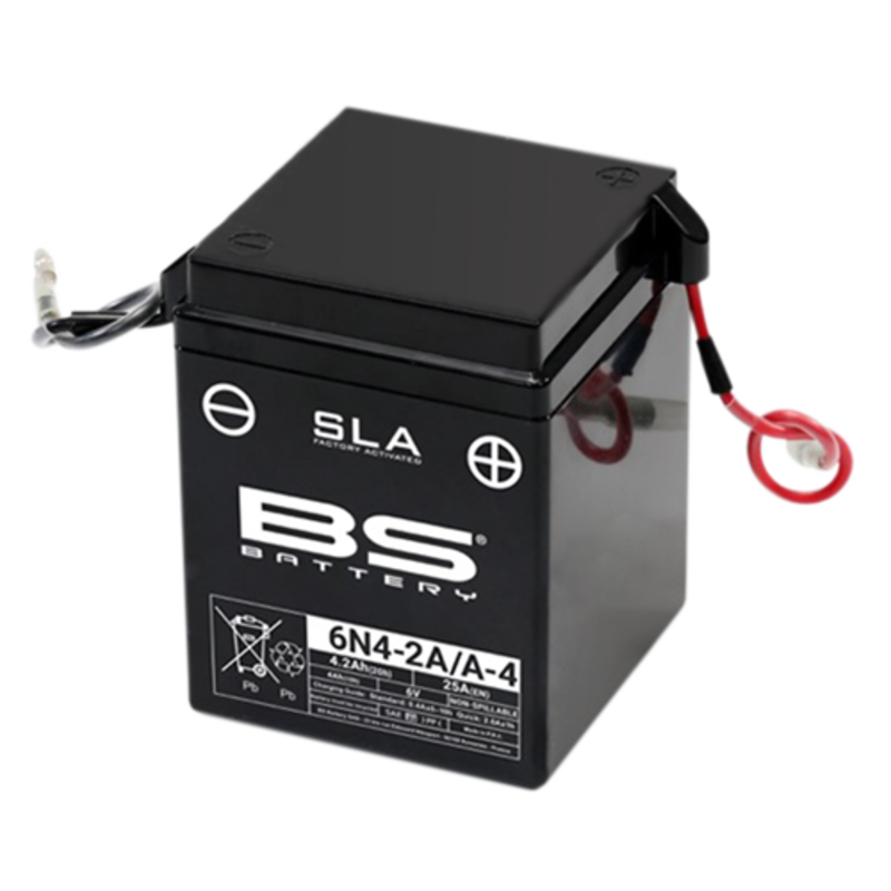 Bateria BS BATTERY SLA sin mantenimiento activada de fábrica - 6N4-2A/A-4 BS BATTERY 300916