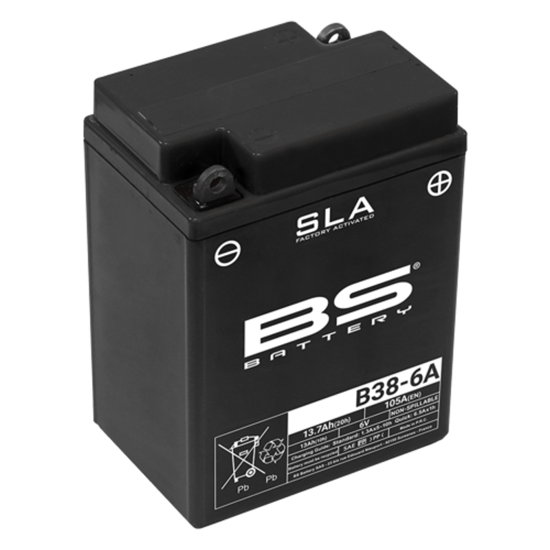 Bateria BS BATTERY SLA sin mantenimiento activada de fábrica - B38-6A BS BATTERY 300919