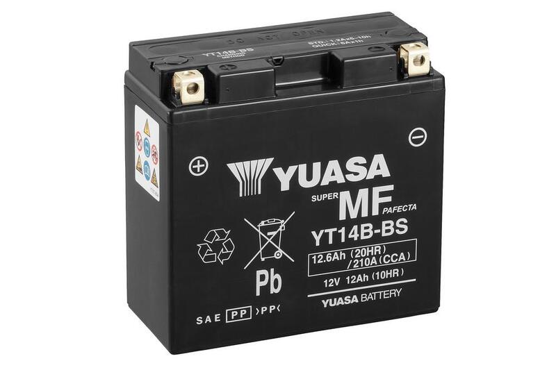 Batería YUASA Sin mantenimiento activada de fábrica  - YT14B FA YUASA YT14B