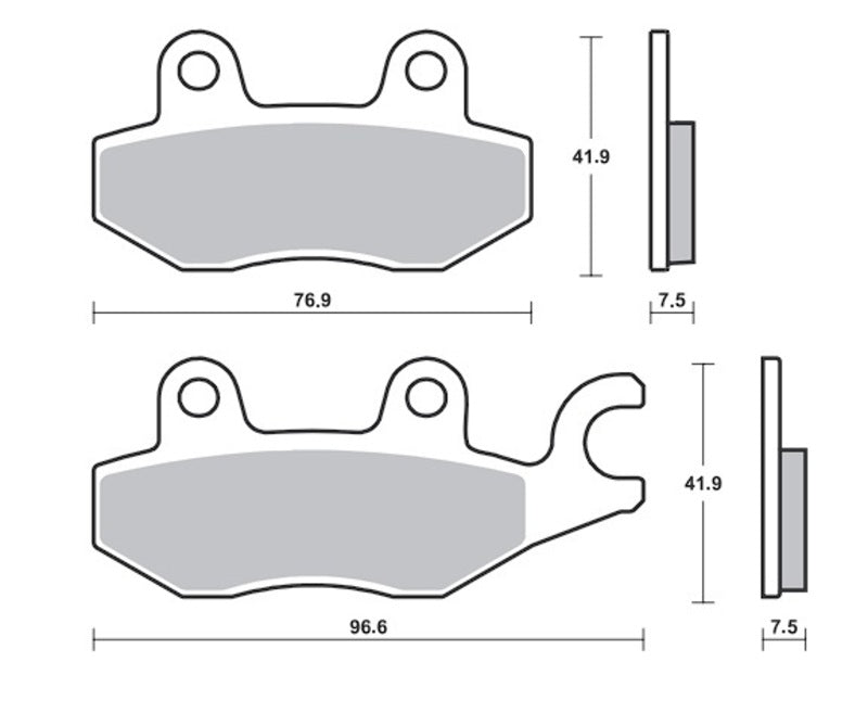 Pastillas de freno Tecnium Professional Racing sinterizadas - MSR455 TECNIUM MSR455