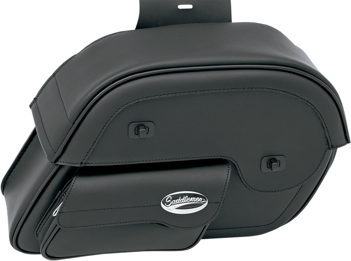 SADDLEMEN CRUIS'N™ SLANT FACE POUCH SADDLEBAGS SBAG-W/POUCH CRSN LG