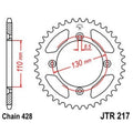 Corona JT SPROCKETS acero estándar 217- Paso 428 JT SPROCKETS JTR217.55