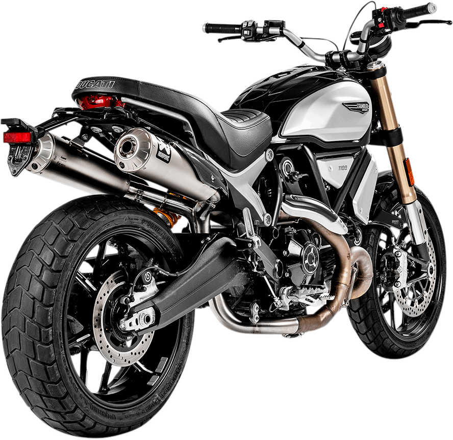 AKRAPOVIC SLIP-ON SERIES MUFFLERS LINK PIPE SS SCRAMBLER 11