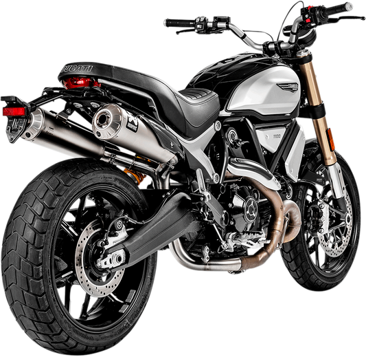 AKRAPOVIC SLIP-ON SERIES MUFFLERS LINK PIPE SS SCRAMBLER 11