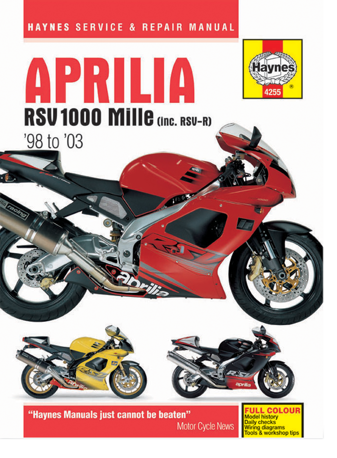 HAYNES MOTORCYCLE REPAIR MANUALS MANUAL APRILLA