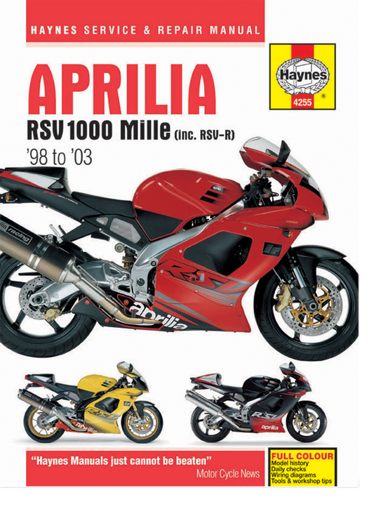 HAYNES MOTORCYCLE REPAIR MANUALS MANUAL APRILLA