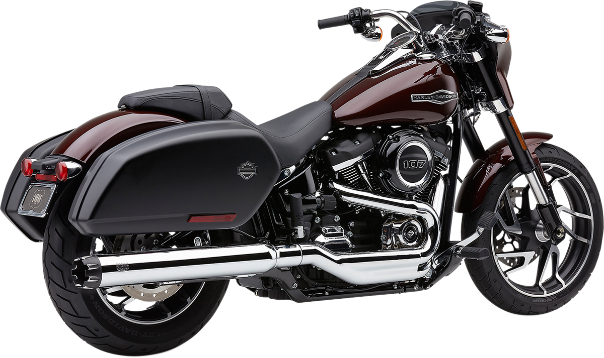 COBRA DUAL CUT SLIP-ON MUFFLERS FOR HARLEY-DAVIDSON 2018 - 2020 Chrome 4" Dual-Cut Slip-On Muffler