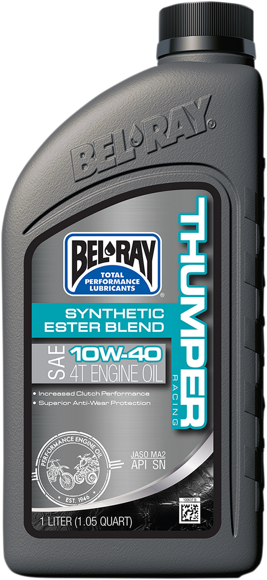 Aceite Motor 10W-40 Bel-Ray Thumper Racing Synthetic Blend Motorcycle Oil