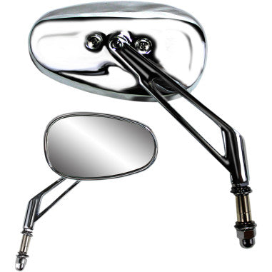BILLET CHROME MIRRORS FOR HARLEY-DAVIDSON
