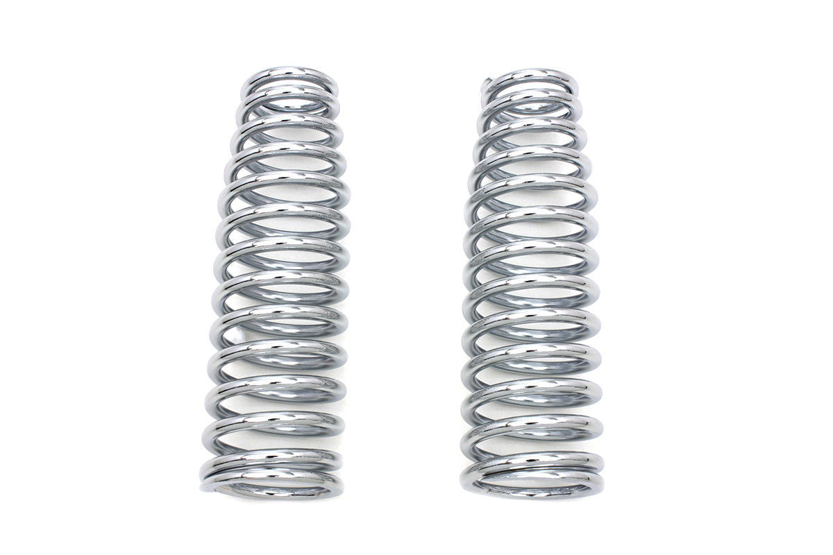 Chrome Upper Rebound Spring Fork Springs For Harley-Davidson Springer 1988-2006