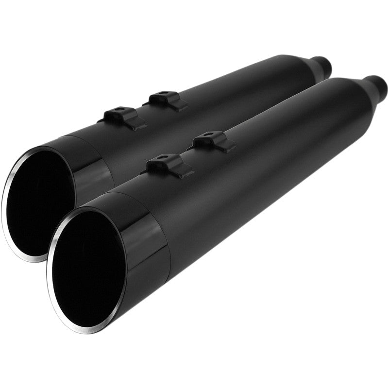 4,50” HP-PLUS® SLIP-ON MUFFLERS BLACK W/ BLACK EDGE FOR HARLEY DAVIDSON