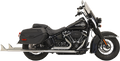BASSANI XHAUST TRUE DUALS WITH FISHTAIL MUFFLERS FOR HARLEY-DAVIDSON 2018 - 2019 EXHAUST FTAIL 39" N/B 18+