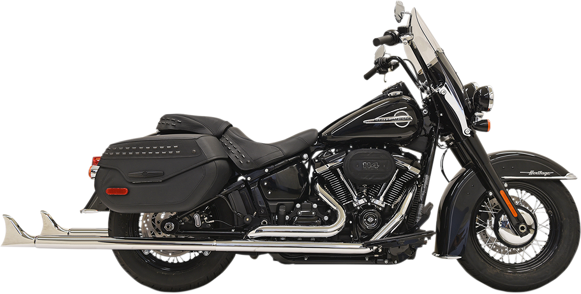 BASSANI XHAUST TRUE DUALS WITH FISHTAIL MUFFLERS FOR HARLEY-DAVIDSON 2018 - 2019 EXHAUST FTAIL 39" N/B 18+