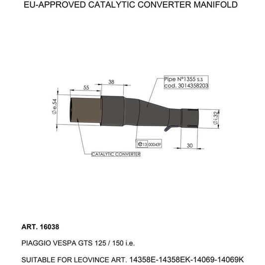 Kit di tubi di collegamento e coppetti per Vespa