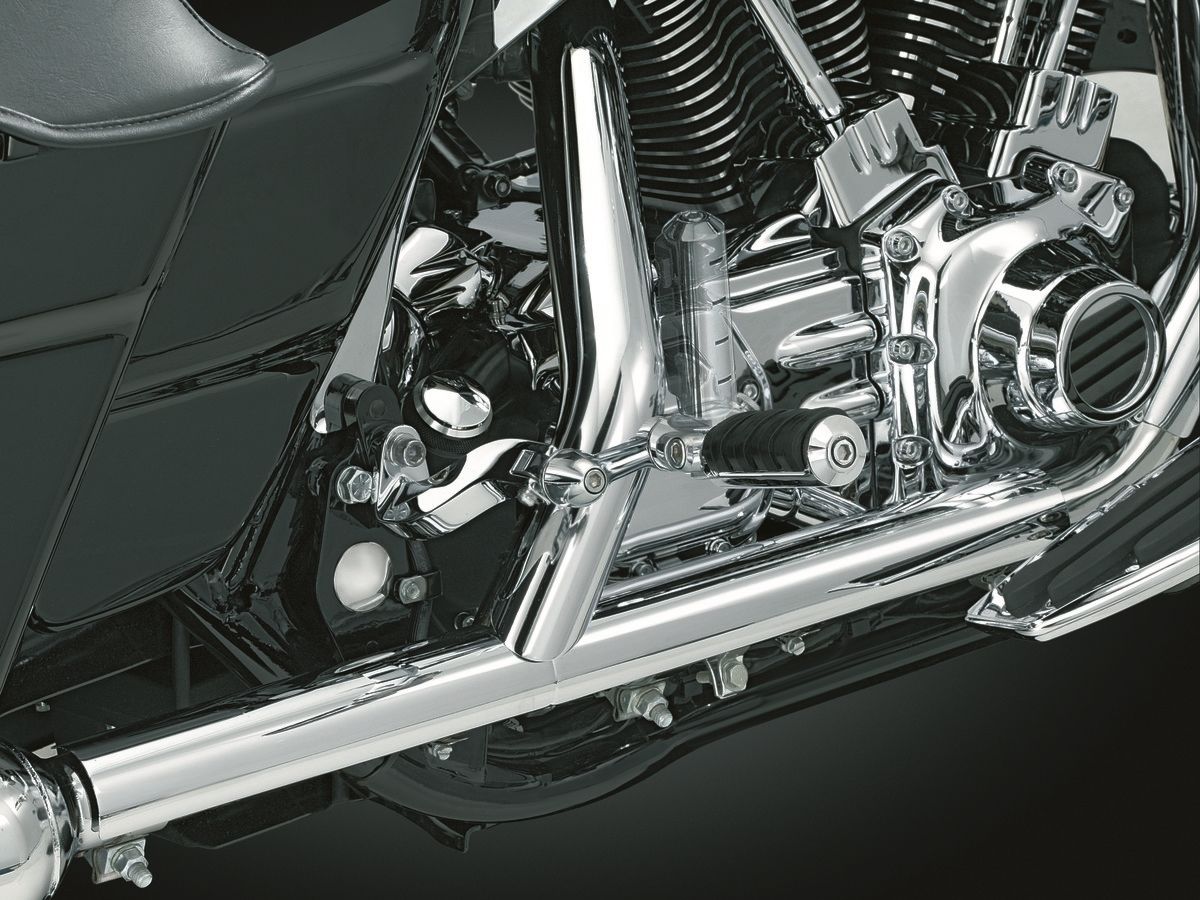 Harley Davidson, een verstelbare houding aan de voet.