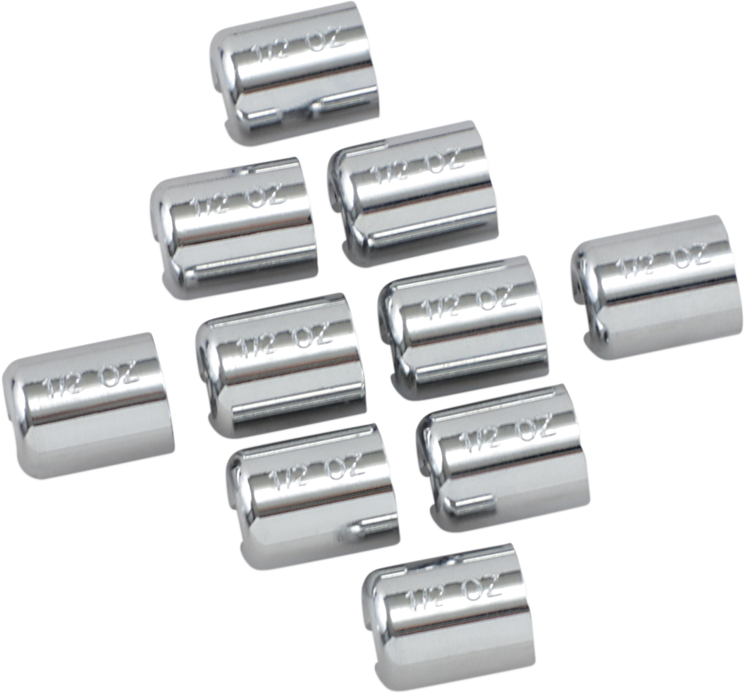 K&L SUPPLY CHROME/ZINC SPOKE WHEEL WEIGHTS WHEEL WEIGHT 1/2 OZ 10PK