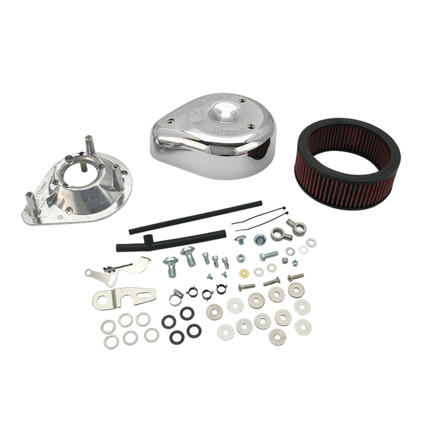 S & S Teardrop Air Cleaner Chrom für Harley-Davidson Sportster mit S & S Carb