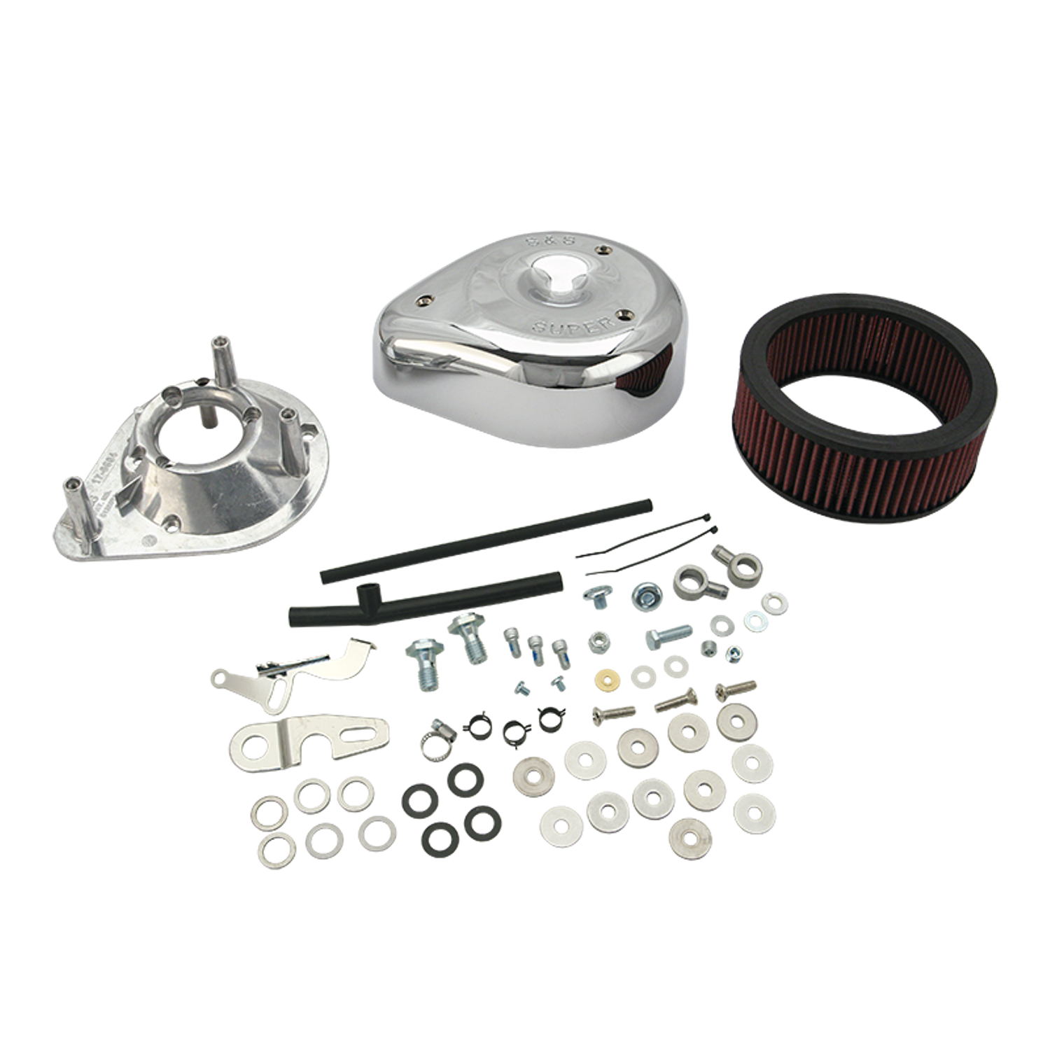 S&amp;S Teardrop-Luftfilter Chrom für Harley-Davidson Sportster mit S&amp;S-Vergaser