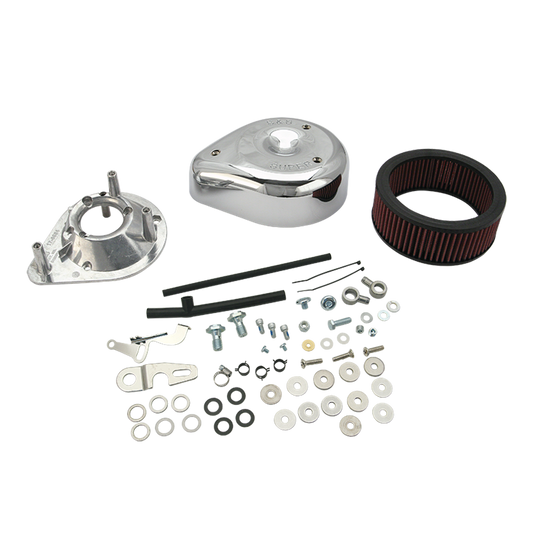 S&S Teardrop Air Cleaner Chrome voor Harley-Davidson Sportster met S&S Carb