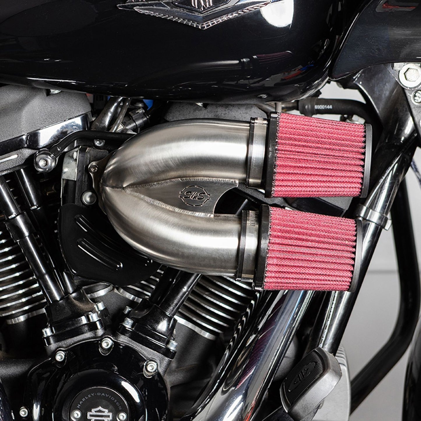 Nettoyeurs d'air à induction réglés en acier inoxydable pour Harley Davidson