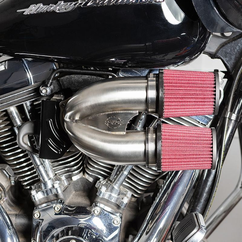 Nettoyeurs d'air à induction réglés en acier inoxydable pour Harley Davidson