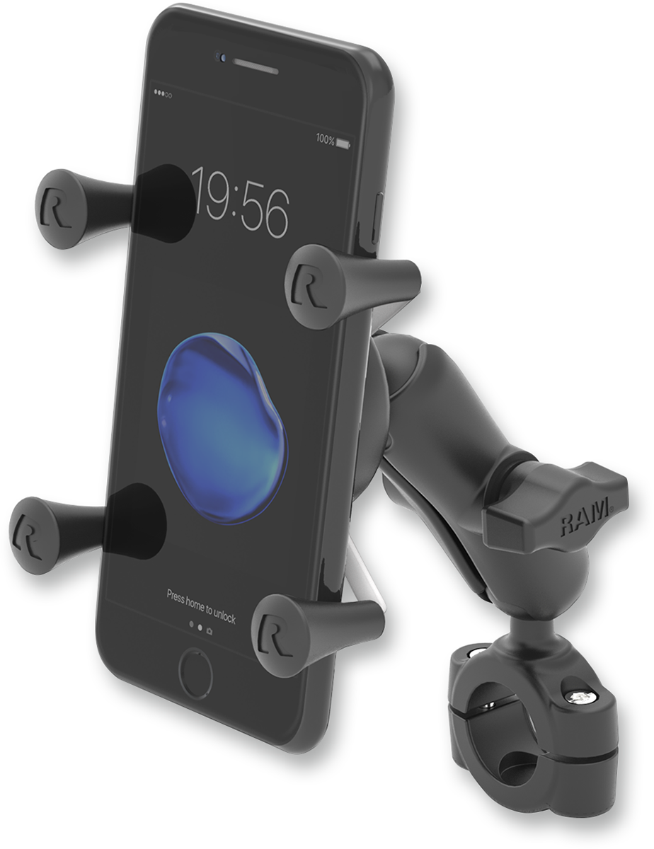 RAM MOUNT RAM​ TORQUE™​ HANDLEBAR AND RAIL MOUNTING BASE FOR PHONES KIT XGRIP TORQ .750-1"