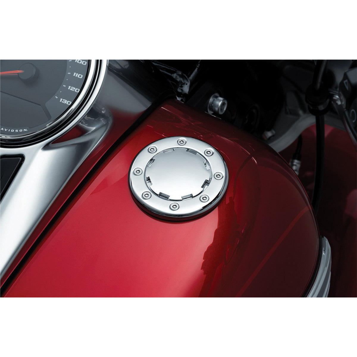 Kuryakyn 7434 Flush Mount Gas Cap Chrome Vented For Harley-Davidson