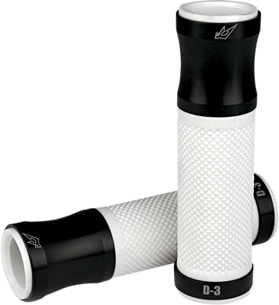 DRIVEN RACING D3 GRIPS GRIP D-3 BLACK/WHITE