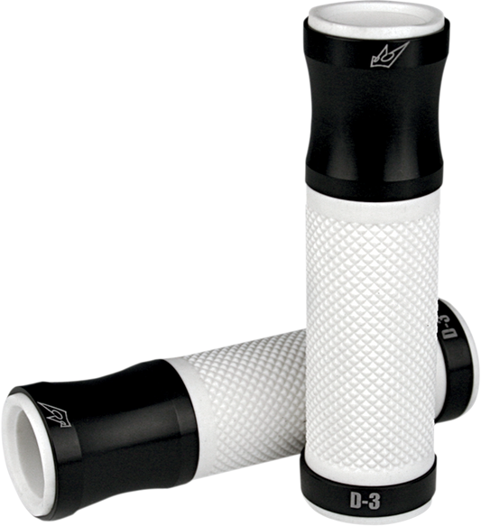 DRIVEN RACING D3 GRIPS GRIP D-3 BLACK/WHITE