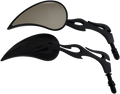 RIVCO PRODUCTS FLAME BILLET MIRRORS MIRROR BILLET FLAME BLK