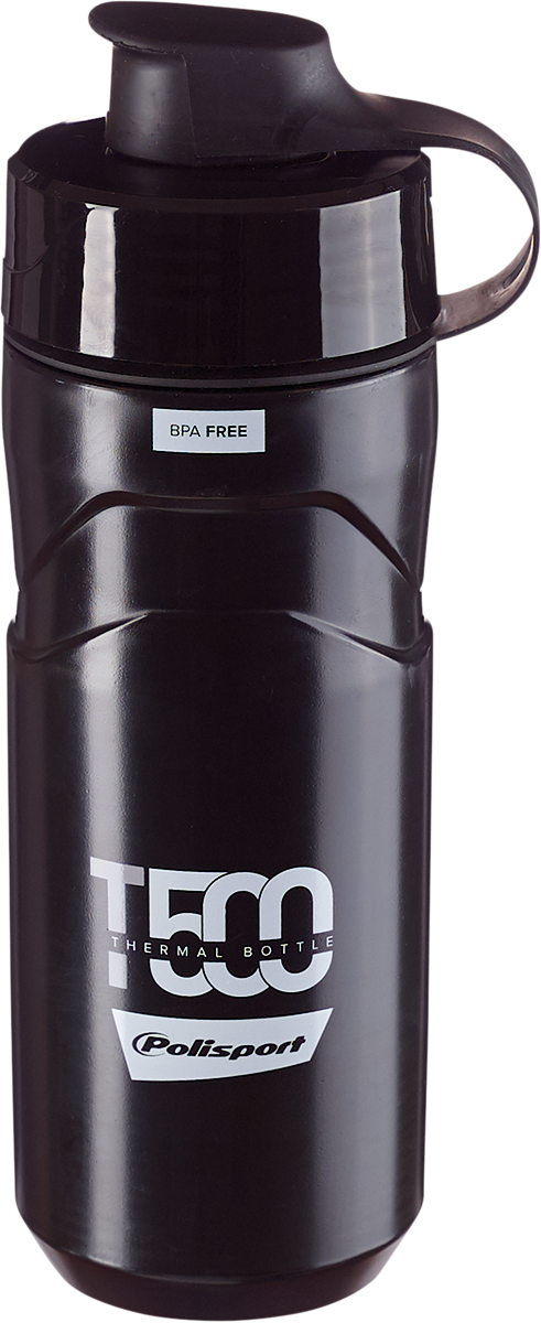 T500 Thermo-Trinkflasche Schwarz/Grau für E-Bike