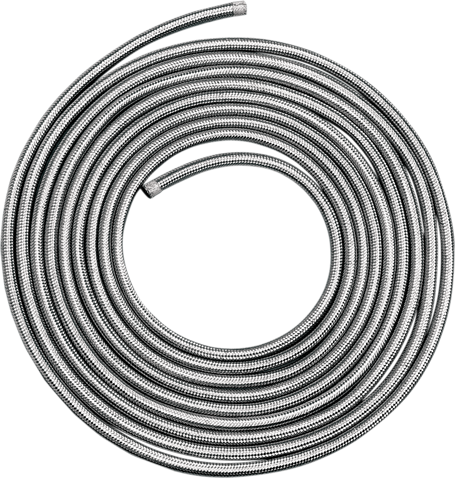 DRAG SPECIALTIES STAINLESS STEEL BRAIDED HOSE 1/4"STL BRAID LINE 6FT