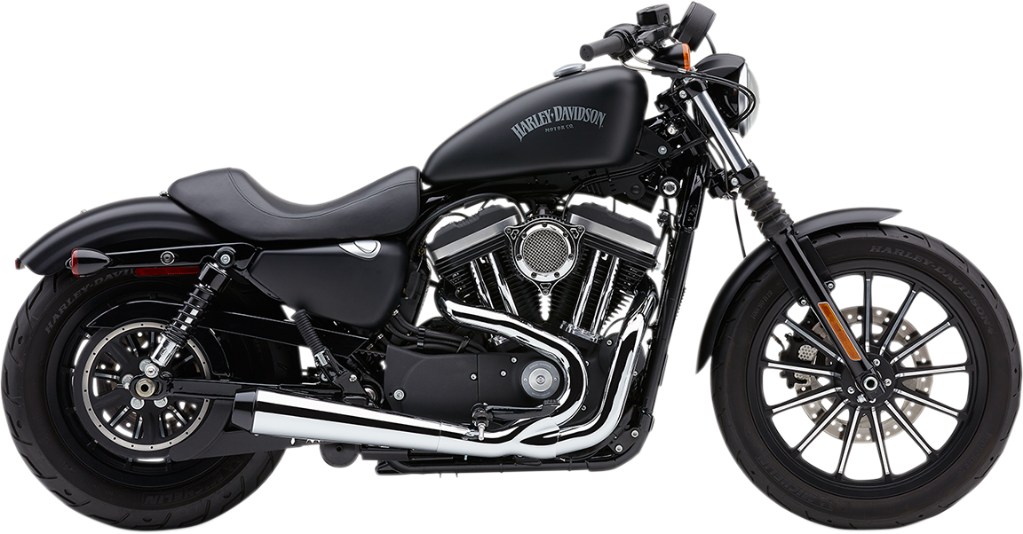 COBRA EL DIABLO 2-INTO-1 EXHAUST SYSTEMS FOR HARLEY-DAVIDSON 2014 - 2019 Chrome/Black El Diablo 2-Into-1 Exhaust System